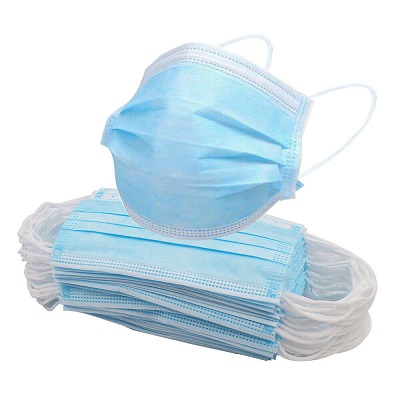 50 x Blue 3 Ply Disposable Civilian Flu Dust Face Masks